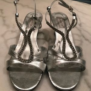 Silver Dressy Wedges